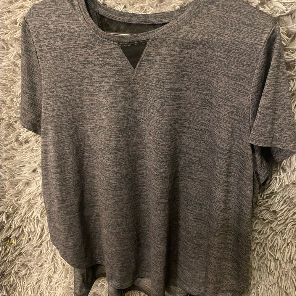 Dankskin heather gray work out top